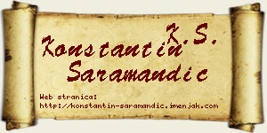 Konstantin Saramandić vizit kartica
